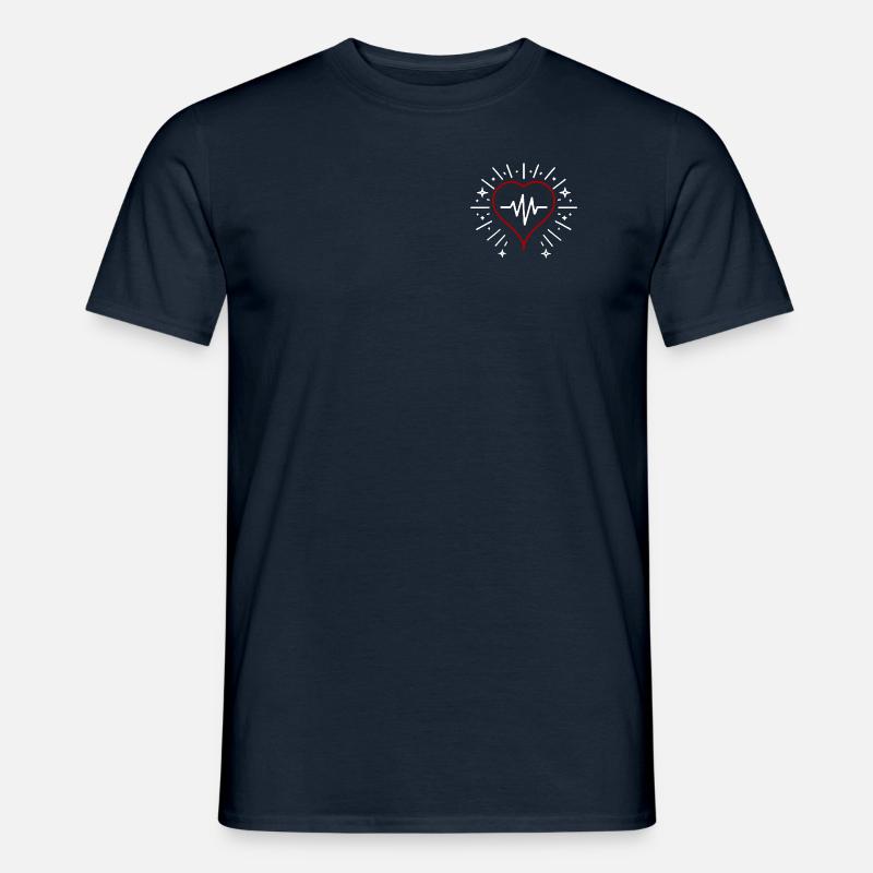 Träumerhertz Logo weiss klein - Männer T-Shirt - Navy