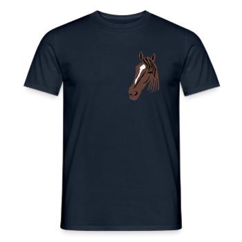 Cheval - T-shirt homme - marine - Devant - AI Model Male 178 light (178cm)