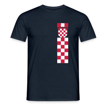 Croatia sahovnica - Männer T-Shirt - Navy - Vorne - AI Model Male 178 light (178cm)