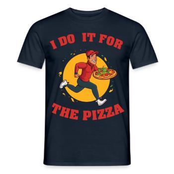 Je le fais pour la pizza - T-shirt homme - marine - Devant - AI Model Male 178 light (178cm)