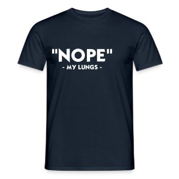 Sensibilisation à l’asthme Nope My Lungs Slogan - T-shirt homme - marine - Devant - AI Model Male 178 light (178cm)