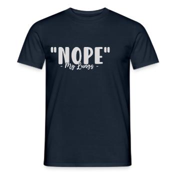 Sensibilisation à l’asthme Nope My Lungs - T-shirt homme - marine - Devant - AI Model Male 178 light (178cm)