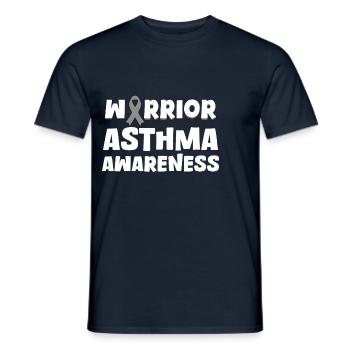 Kämpfer Asthma Bewusstsein Warrior - Männer T-Shirt - Navy - Vorne - AI Model Male 178 light (178cm)