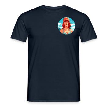 Sun Women - Men's T-Shirt - navy - Front - AI Model Male 178 light (178cm)