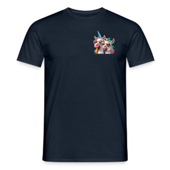 Licorne Deux licornes cool Festival Chemise licorne - T-shirt homme - marine - Devant - AI Model Male 178 light (178cm)