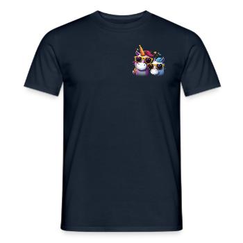 Licorne Summer Unicorn Festival Chemise Licorne - T-shirt homme - marine - Devant - AI Model Male 178 light (178cm)