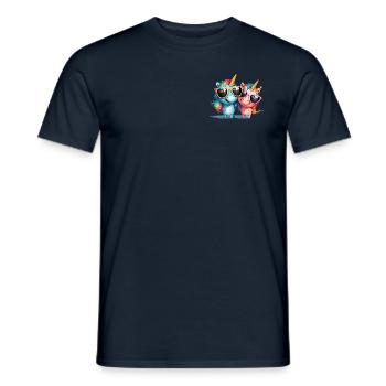 Licorne Deux Licornes Chemise Licorne Soleil de Noël - T-shirt homme - marine - Devant - AI Model Male 178 light (178cm)