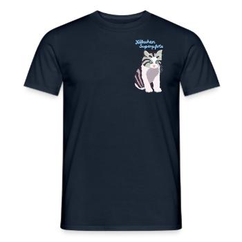 Kitten Super Paw - Men's T-Shirt - navy - Front - AI Model Male 178 light (178cm)