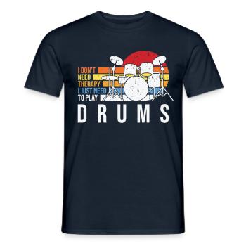 Lustige Geschenkidee für Trommler Musiker - Männer T-Shirt - Navy - Vorne - AI Model Male 178 light (178cm)