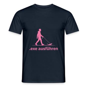 Exe Ausführen pink - Männer T-Shirt - Navy - Vorne - AI Model Male 178 light (178cm)