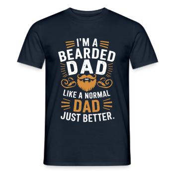Bearded dad: Simply better! - Men's T-Shirt - navy - Front - AI Model Male 178 light (178cm)