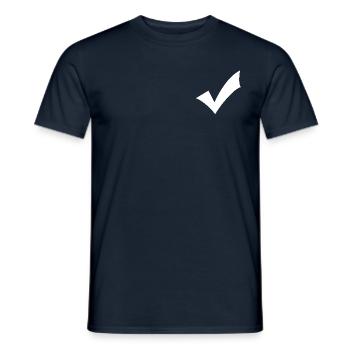 Coche - blanc - T-shirt homme - marine - Devant - AI Model Male 178 light (178cm)