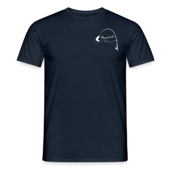 fliegenfischer - Männer T-Shirt - Navy - Vorne - AI Model Male 178 light (178cm)