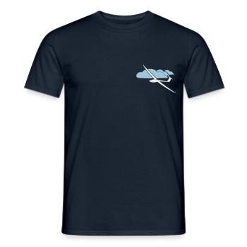 Route nuageuse planeur Soleil Planeur - T-shirt homme - marine - Devant - AI Model Male 178 light (178cm)
