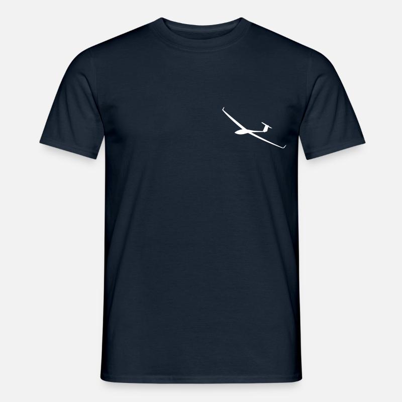 Szybowiec szybowiec szybowiec pilot samolot samolot - T-shirt męski - granatowy