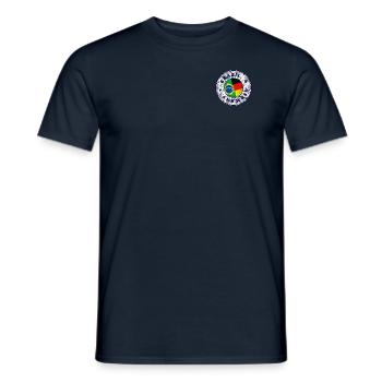 BRAZIL GERMANY Stamp - Men's T-Shirt - navy - Front - AI Model Male 178 light (178cm)