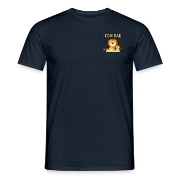Lion PAPA Idée cadeau pour papa père 2020 - T-shirt homme - marine - Devant - AI Model Male 178 light (178cm)
