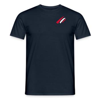 Austria Flag Stripes - Men's T-Shirt - navy - Front - AI Model Male 178 light (178cm)