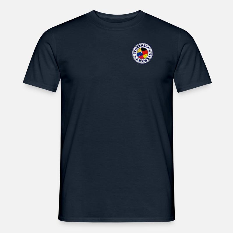 VENEZUELA GERMANY Stamp - Männer T-Shirt - Navy