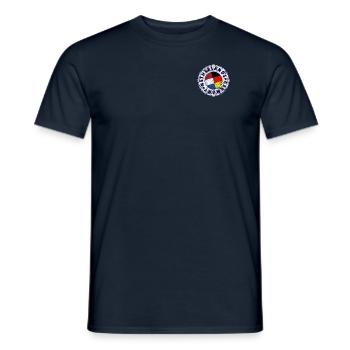 NETHERLANDS GERMANY Stamp - Men's T-Shirt - navy - Front - AI Model Male 178 light (178cm)