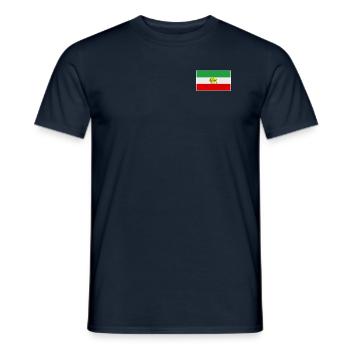 Drapeau de l’Iran - T-shirt homme - marine - Devant - AI Model Male 178 light (178cm)