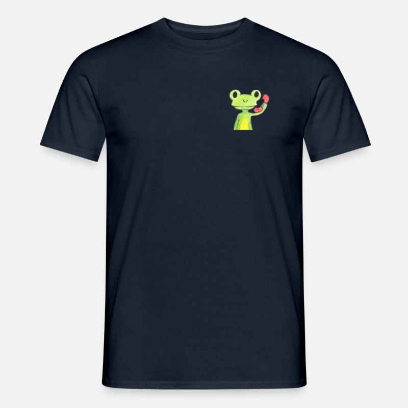 Frosch am Telefon - Männer T-Shirt - Navy