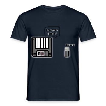 Diskette auf USB-Stick - Männer T-Shirt - Navy - Vorne - AI Model Male 178 light (178cm)