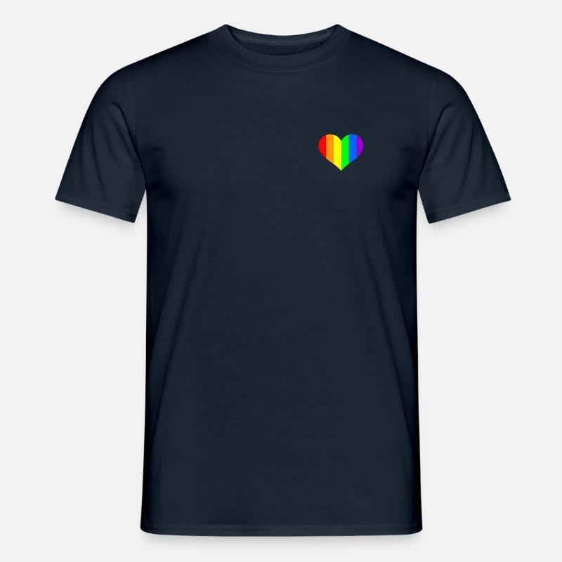 Regenbogen Herz - Männer T-Shirt - undefined