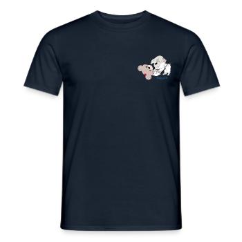 Happy Louis - BJJ - Men's T-Shirt - navy - Front - AI Model Male 178 light (178cm)