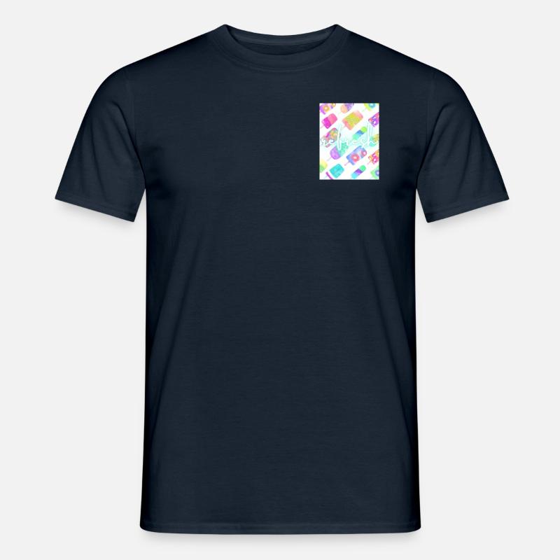 Refresh - Ice Creme - Männer T-Shirt - Navy