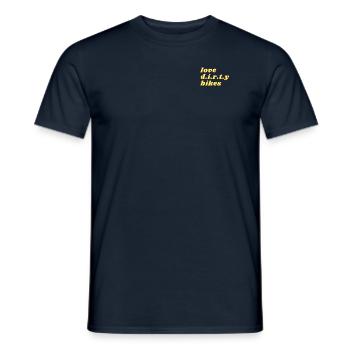 Love Dirty Bikes - Männer T-Shirt - Navy - Vorne - AI Model Male 178 light (178cm)