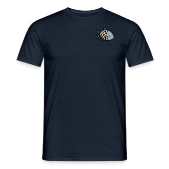 poisson - T-shirt homme - marine - Devant - AI Model Male 178 light (178cm)