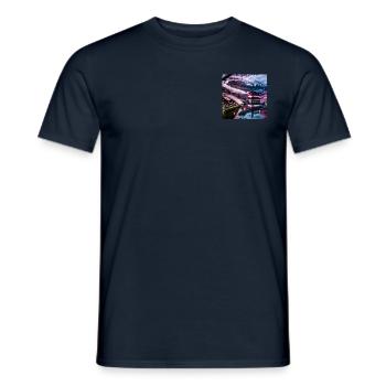 Japanische Landschaft - Männer T-Shirt - Navy - Vorne - AI Model Male 178 light (178cm)