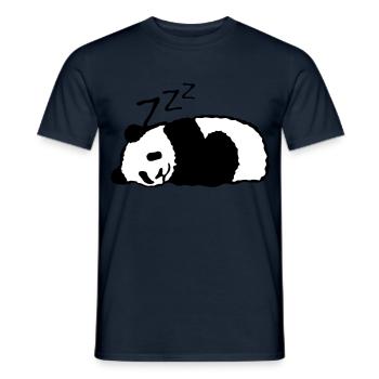 panda sleeps nap sleeping - Men's T-Shirt - navy - Front - AI Model Male 178 light (178cm)