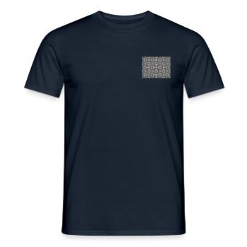 Spring coastal nature and Nordic light - Men's T-Shirt - navy - Front - AI Model Male 178 light (178cm)