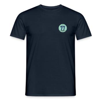 Modèle 77 - T-shirt homme - marine - Devant - AI Model Male 178 light (178cm)