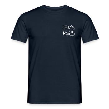 Hiking Mountains Forest - Men's T-Shirt - navy - Front - AI Model Male 178 light (178cm)