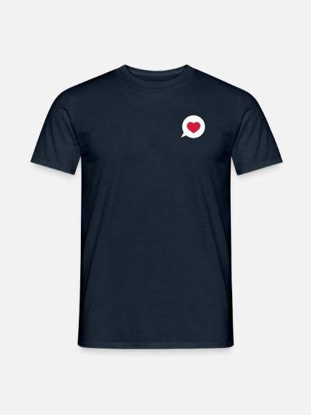 heart bubble - Männer T-Shirt - Navy