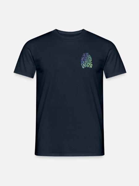 Musik in deiner Seele - Aquarell-Phrase - Männer T-Shirt - Navy