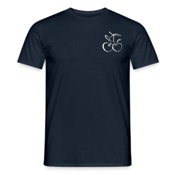 Cerises Cerise Fruit Fruit T-Shirt en blanc - T-shirt homme - marine - Devant - AI Model Male 178 light (178cm)