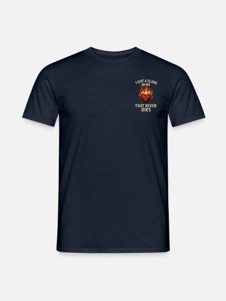 Flame - Männer T-Shirt - Navy