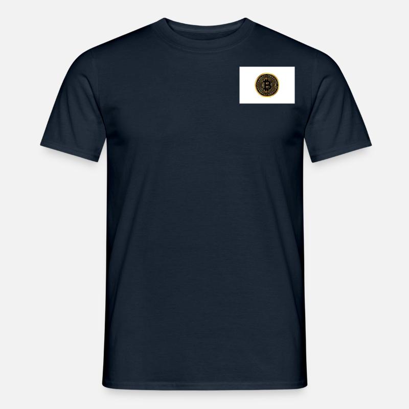 BitCoin Emblem - Männer T-Shirt - Navy