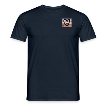 Love and Peace - Männer T-Shirt - Navy - Vorne - AI Model Male 178 light (178cm)