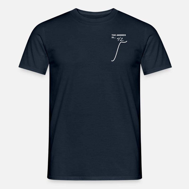 Answer is 42 - Männer T-Shirt - Navy