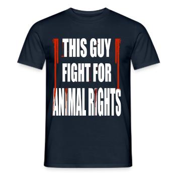 Animal rights liberation Tierrechte - Männer T-Shirt - Navy - Vorne - AI Model Male 178 light (178cm)