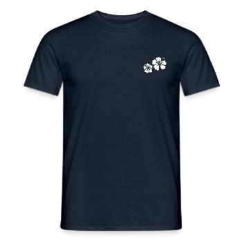 Weißer Hibiskus - Männer T-Shirt - Navy - Vorne - AI Model Male 178 light (178cm)