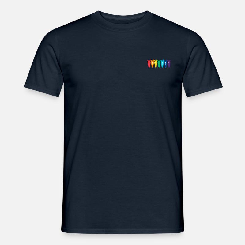Amudy: Amadeus‘Rainbow - Männer T-Shirt - Navy