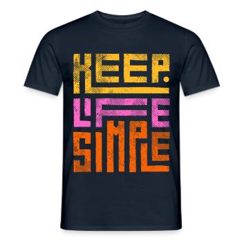 Keep Life Simple - Men's T-Shirt - navy - Front - AI Model Male 178 light (178cm)