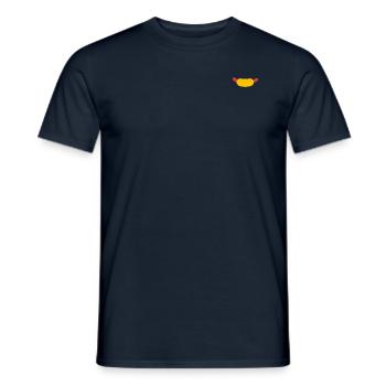 Bratwurst in a bun graphic / illustration - Men's T-Shirt - navy - Front - AI Model Male 178 light (178cm)