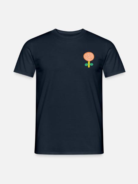 Small Red Flower - Men's T-Shirt - navy
